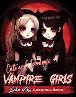 Cute and Demonic Vampire Girls Coloring Book: A Spooky and Playful Coloring Adventure 