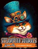 Steampunk Animals Coloring Book: A Creative Coloring Experience for Adults 