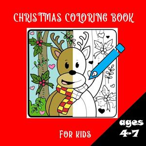 Christmas coloring book for kids ages 4-7