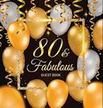 80th Birthday Guest Book: Keepsake Memory Journal for Men and Women Turning 80 - Hardback with Black and Gold Themed Decorations & Supplies, Personali