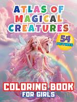 Atlas of Magical Creatures Coloring Book For Girls