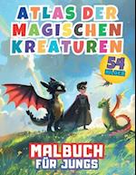 Atlas der Magischen Kreaturen Malbuch für Jungs