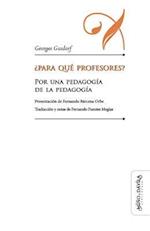 ¿Para qué profesores?