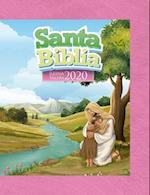 Biblia Rvr 2020 Para Niñas - Tapa Dura/Rosada (Rvr 2020 Bible for Children - Hardcover/Pink)