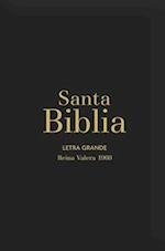 Biblia Rvr60 Letra Grande/Tamaño Manual - Negro Vinilo Con Indice Y Cierre (Bible Rvr60 Lp/Pocket Size - Black Gloss with Index and Closure)