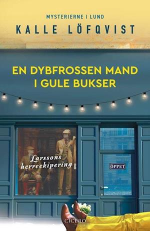 En dybfrossen mand i gule bukser