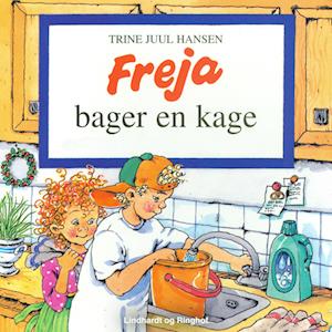 Freja bager en kage