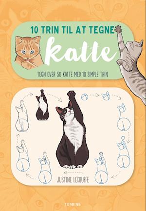 Få 10 til at tegne katte Justine Lecouffe som Hæftet bog på dansk