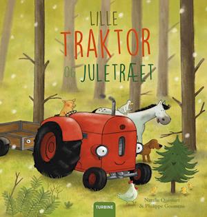 Lille traktor og juletræet