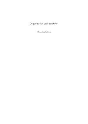 Organisation og interaktion