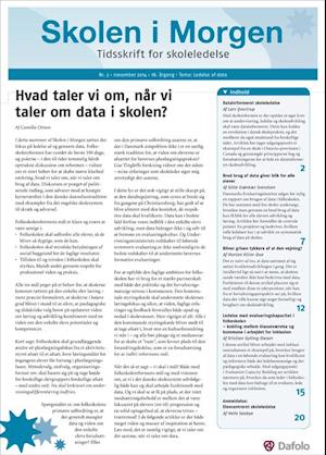 Skolen i Morgen. Nr. 3. November 2014. 18. årgang. Tema: Ledelse af data