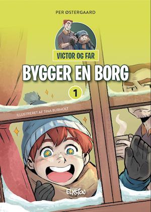 Victor og far bygger en borg