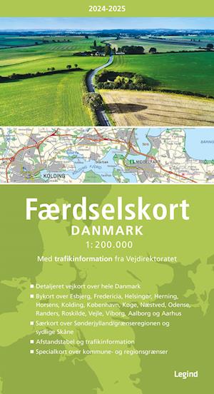 Færdselskort Danmark 2024-2025