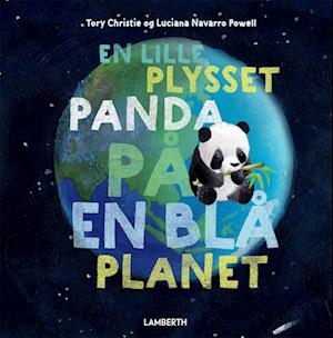 En lille plysset panda på en blå planet