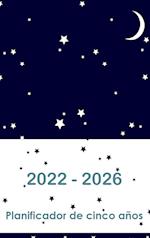2022-2026 Cinco año planificador: Hardcover - Calendario de 60 meses, calendario de 5 años, planificadores de negocios, programa de programación de la