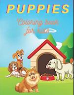 Happy Puppies Coloring Book for kids