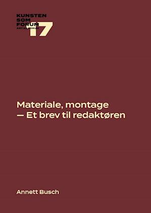 Materiale, montage — Et brev til redaktøren