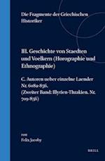 III. Geschichte Von Staedten Und Voelkern (Horographie Und Ethnographie), C. Autoren Ueber Einzelne Laender. Nr. 608a-856. (Zweiter Band