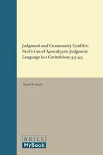 Judgment and Community Conflict