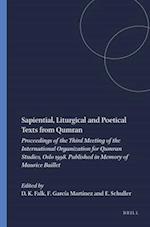 Sapiential, Liturgical and Poetical Texts from Qumran