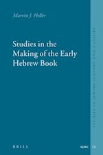 Studies in the Making of the Early Hebrew Book