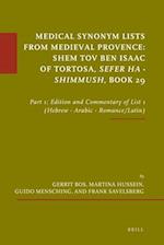 Medical Synonym Lists from Medieval Provence