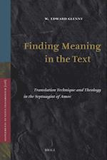 Finding Meaning in the Text