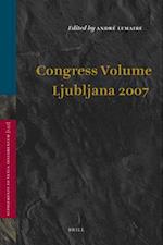 Congress Volume Ljubljana 2007
