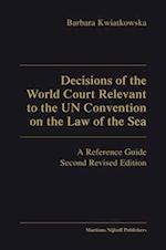 Decisions of the World Court Relevant to the UN Convention on the Law of the Sea