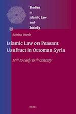 Islamic Law on Peasant Usufruct in Ottoman Syria