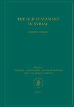 The Old Testament in Syriac According to the Peshi&#7789;ta Version, Part III Fasc. 2. Jeremiah - Lamentations - Epistle of Jeremiah - Epistle of Baru