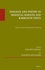 Exegesis and Poetry in Medieval Karaite and Rabbanite Texts