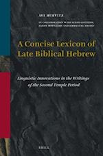 A Concise Lexicon of Late Biblical Hebrew