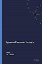 Syntax and Semantics Volume 2