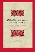 Biblical Exegesis Without Authorial Intention?