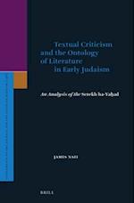 Textual Criticism and the Ontology of Literature in Early Judaism