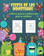 Fiesta de los Monstruos Libro de Colorear para Niños