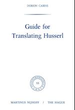 Guide for Translating Husserl