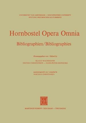 Hornbostel Opera Omnia