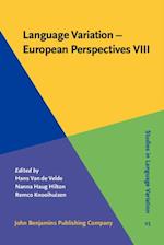 Language Variation - European Perspectives VIII