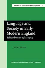 Language and Society in Early Modern England