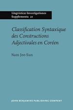 Classification Syntaxique des Constructions Adjectivales en Coréen