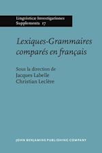 Lexiques-Grammaires comparés en français