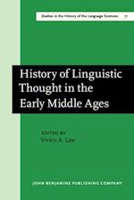 History of Linguistic Thought in the Early Middle Ages