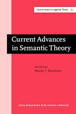 Current Advances in Semantic Theory