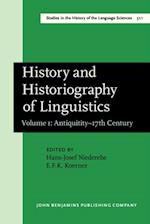 History and Historiography of Linguistics