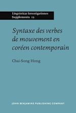 Syntaxe des verbes de mouvement en coréen contemporain