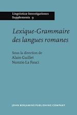 Lexique-Grammaire des langues romanes