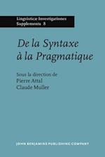 De la Syntaxe à la Pragmatique