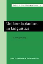 Uniformitarianism in Linguistics